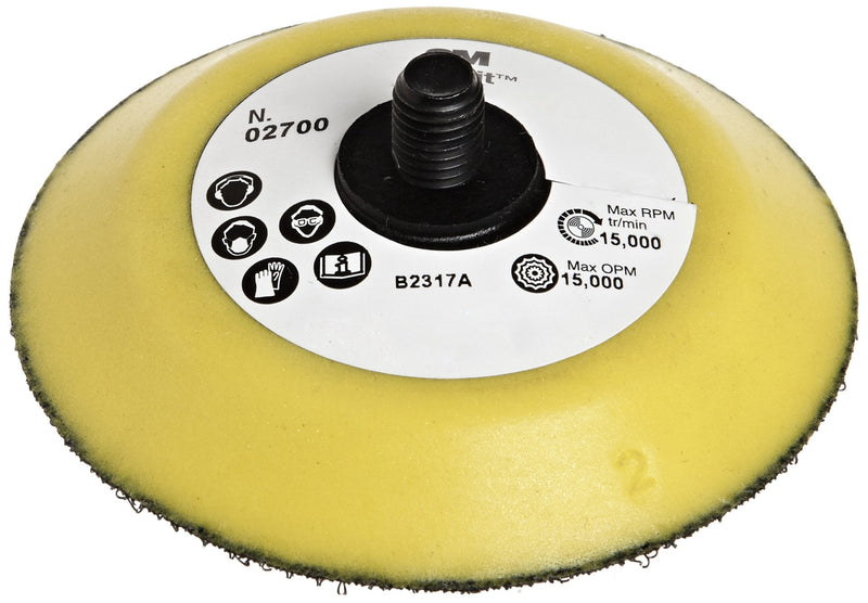 3M Hookit Disc Pad - For Hook and Loop Discs - Use With Random Orbital Sanders, Rotary Sanders, Angle Grinders - 3" x 1/2" x 5/16-24 External - 2700 Disc Pad 02700 3 in x 1/2 in 5/16-24 External - NewNest Australia