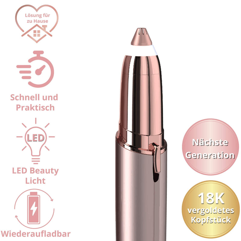 Finishing Touch Flawless Brows Precision Eyebrow Razor, Electric Facial Hair Remover For Sensitive Skin, Painless Women'S Shaver For Face - Rechargeable, Blush - NewNest Australia