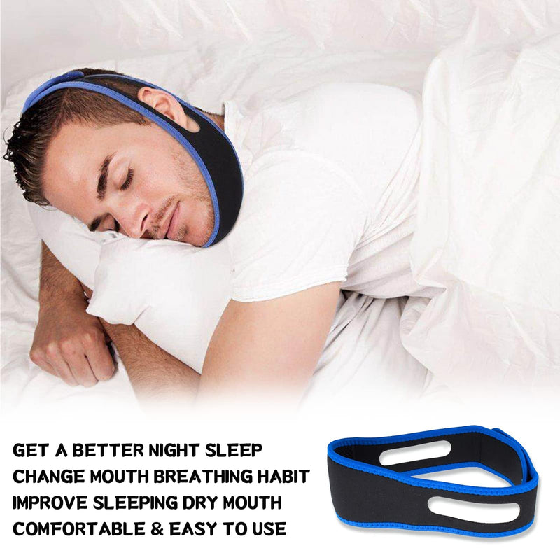 Anti Snoring Devices, 2PCS Anti Snore Chin Strap Comfortable Snoring Aids for Men Women Natural Solution Snore Stopper Most Effective Anti Devices Sleep Aid Reducing Aids for Snoner Man Women - NewNest Australia