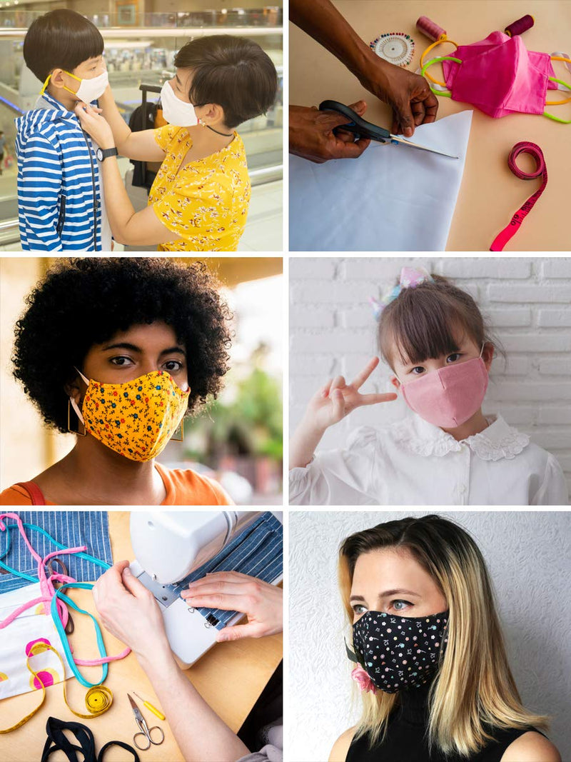 Mandala Crafts ¼ Inch Elastic String for Mask Band with Mask Adjuster Cord Lock for Face Mask Adjustable Ear Loop Strap DIY Mask Making Supplies 100 Black - NewNest Australia