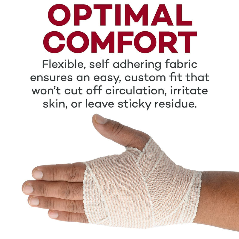 Dealmed 4" Elastic Bandage Wrap with Self-Closure – 10 Elastic Bandages, 5 Yards Stretched Compression Bandage Wrap, Wound Care Product for First Aid Kit and Medical Facilities Pack of 10 - NewNest Australia