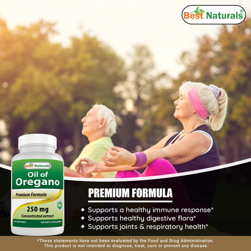 Best Naturals Oregano Oil 250 Mg Softgels, 120Count 120 Count (Pack of 1) - NewNest Australia
