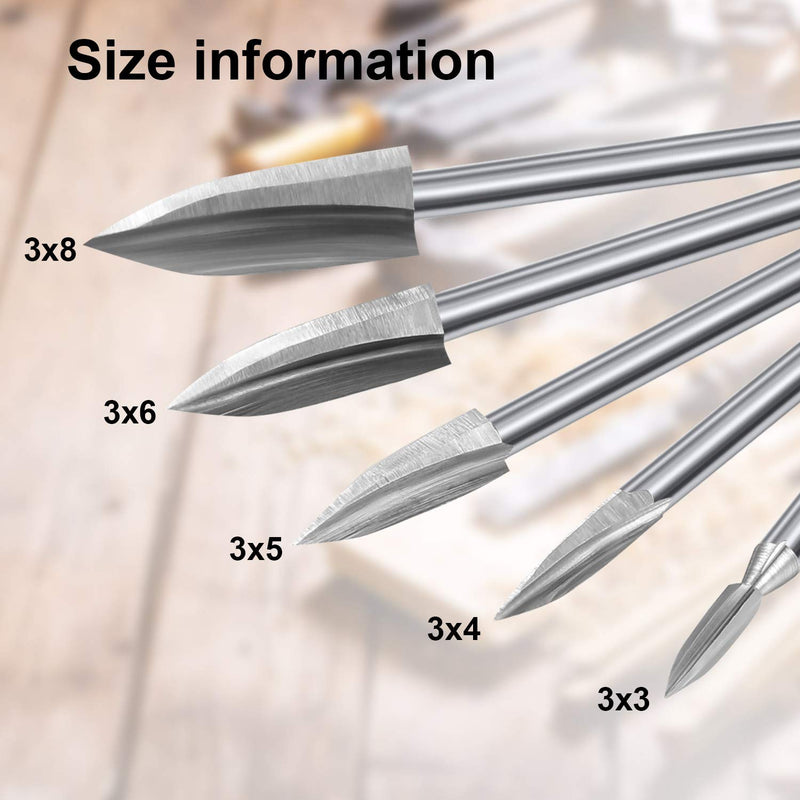 10 Pieces Wood Carving Drill bits Wood Carving Engraving Tools Rotary Carving bits DIY Woodworking Drill Accessories - NewNest Australia