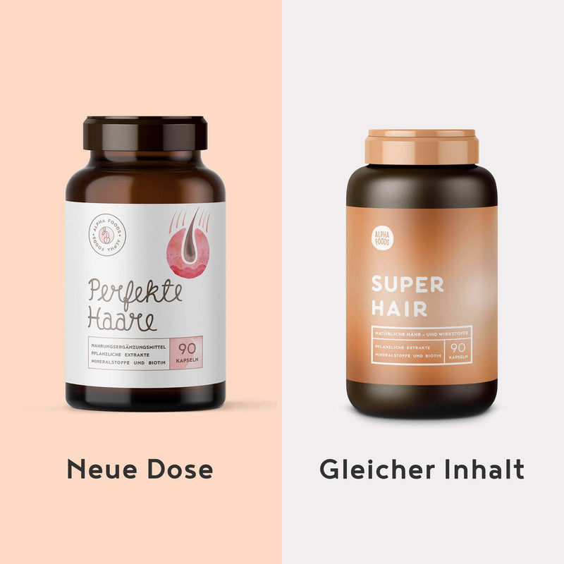 Perfect Hair - Super Hair - Biodynamic Approach For Healthy, Full And Powerful Eyebrows, Eyelashes - With Iron, Manganese, Biotin, Lycopene, Keratin And Multi-Silicon - 90 Vegan Capsules - NewNest Australia