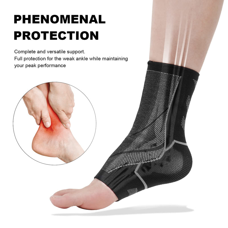 Acwoo Ankle Brace, Pack Of 2 Sports Foot Bandage Ankle For Men And Women, Metatarsal Support And Ankle Protection, Plantar Fasciitis Bandage, Ankle Brace For Sports, Football, Fitness (M) - NewNest Australia