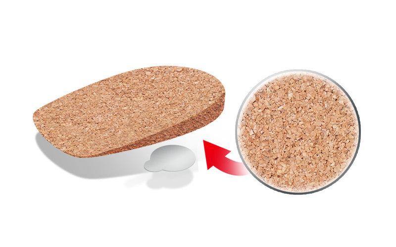 Kaps Natural Cork Heel Lift Support With Self-Adhesive Backing, Shock Absorbing Helps With Achilles Tendonitis Heel Spurs Heel Pain, Women / UK 2-7 / EUR 35-40, Beige - NewNest Australia