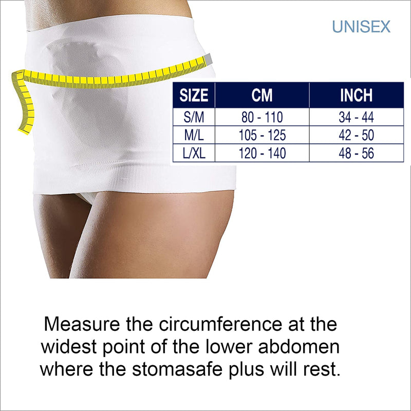 Corsinel StomaSafe Plus two-layer abdominal bandage for securely fixing the stoma bag │elastic belly band with extra support during increased activity, black S/M ... S/M (pack of 1) - NewNest Australia