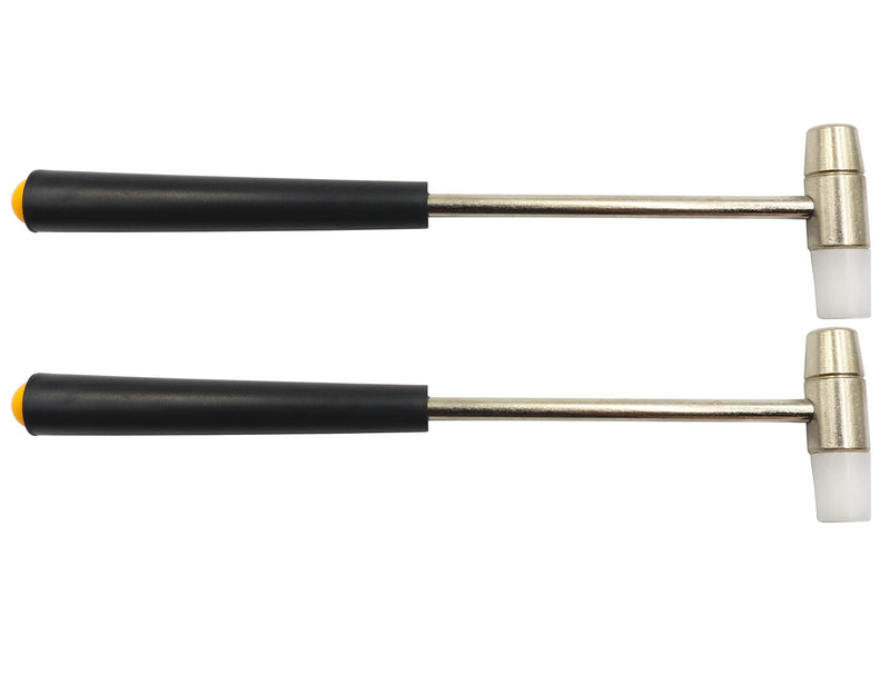 LBY 2-Pack Jewelers Dual Head Hammer, 11mm(.43'') Small Metal Hammer Black Handle Small Plastic Hammer Set, Non Slip Plastic Grip Perfect,for Leather Crafts Jewelry Hammer 11mm(.43'') Black Handle Small Hammer - NewNest Australia