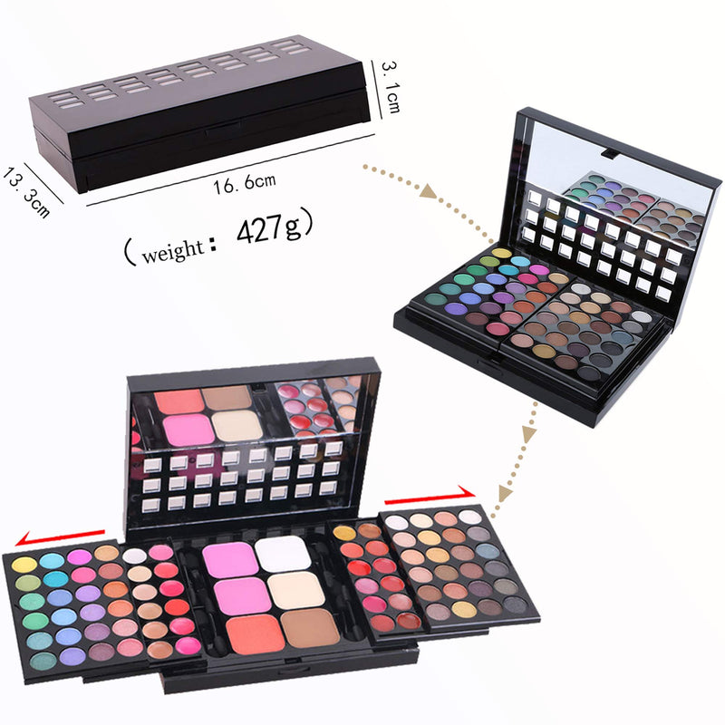 BrilliantDay 78 Colours Professional Cosmetic Make up Palette Set Kit Combination with Eyeshadows Lip Gloss Blusher Concealer Highlight powder - NewNest Australia