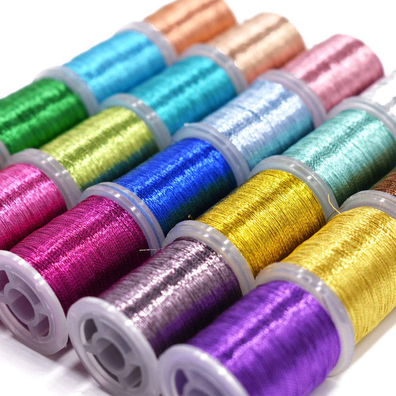 20PCS Metallic Yarn Thread for Steelhead or Body of Nymph Fly Tying Materials Standard Spool - NewNest Australia