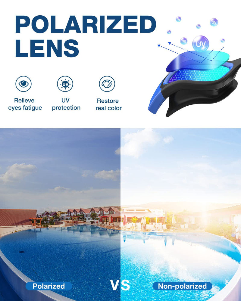 ZIONOR Swim Goggles, G1 Polarized Swimming Goggles Anti-Fog for Adult Men Women A1-g1-polarized Mirror Blue Lens - NewNest Australia