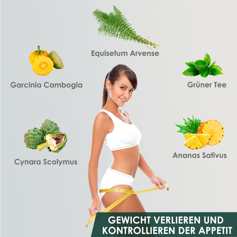 Healthy Fusion Powerful Slimming and Fat Burning Formula with Garcinia Cambogia, Green Tea, Appetite Reducer, Weight Loss Formula, 90 Capsules - NewNest Australia
