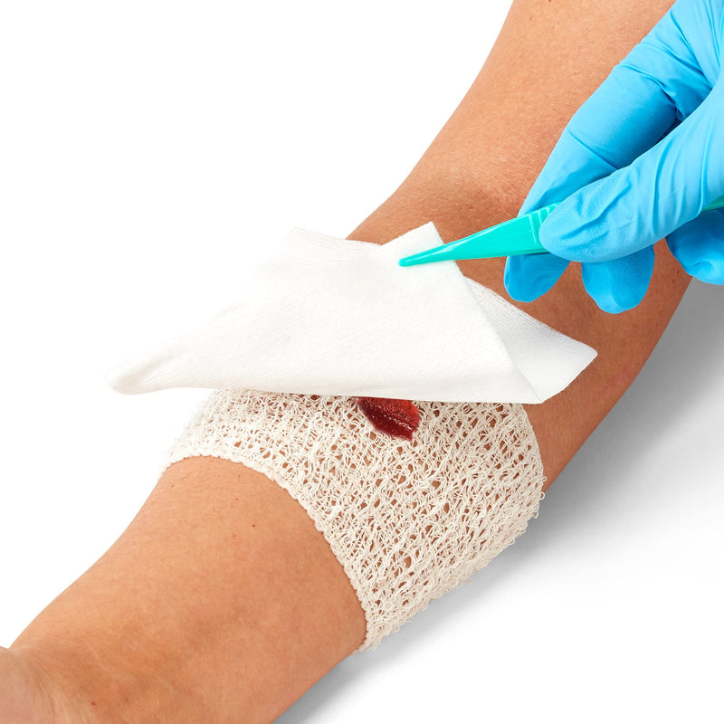 Posi Pulse 10cm x 10cm, 200ct Non-Sterile Gauze Swabs - 4 Ply Non-Woven Blend of Soft Strong Smooth Viscose/Polyester, 30g, Latex Free, CE Certified, White for Wound Dressing, Cleaning, Absorption - NewNest Australia