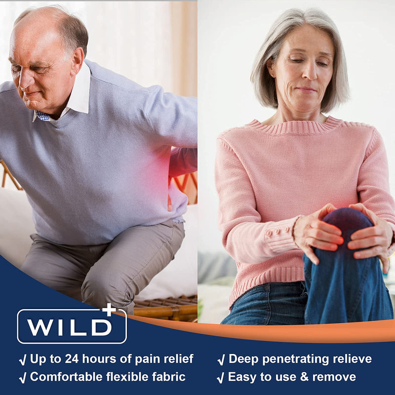 WILD+ Pain Relief Patch, 12PCS Joint Heat Patches Max Strength Promote Blood Circulation, Back Arthritis Pain Relief Plaster Heat Pads Pain Relieving for Neck/ Shoulder/ Knee/ Muscles Pain - NewNest Australia