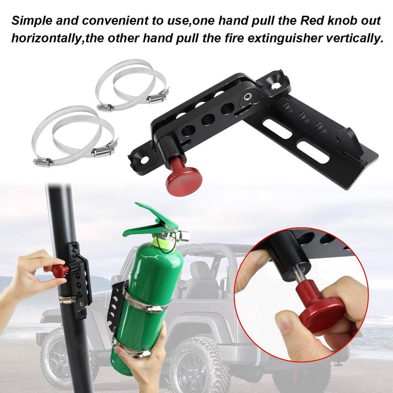 SuLokiy Universal Quick Release Roll Bar Fire Extinguisher Mount bracket 6061-T6 Billet Aluminum Fit For Jeep Wrangler UTV Polaris RZR Ranger Can-Am Maverick ATV - NewNest Australia