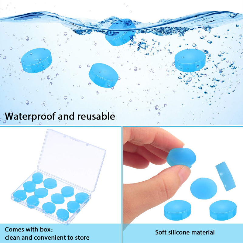 36 Pairs Gel Ear Plugs Reusable Silicone Earplugs Waterproof Swimming Earplugs Noise Cancelling Ear Plugs for Adults Kids Ear Plugs for Swimming Sleeping Snoring Studying (White, Blue, Green) White, Blue, Green - NewNest Australia