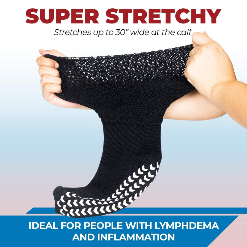 Extra Wide Socks for Swollen Feet, Extra Wide Bariatric Socks, Non Slip Cast Sock, Diabetic Edema Socks, Hospital Socks, Swollen Feet Socks Women, Extra Wide Mens Socks, Edema Socks, Lymphedema Socks - NewNest Australia
