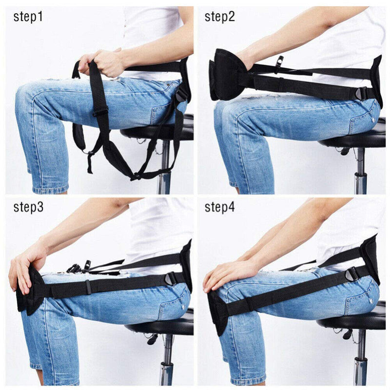 Posture Support GENERISE ‘No Hunch’ Posture Corrector - Seated Lower Back Brace with Adjustable Posture Strap for Additional Posture Support to Improve Back Posture and Reduce Lumbar Pain - NewNest Australia