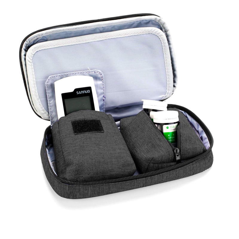 Luxja Diabetic Supplies Travel Case, Storage Bag for Glucose Meter and Other Diabetic Supplies (Bag Only), Black - NewNest Australia