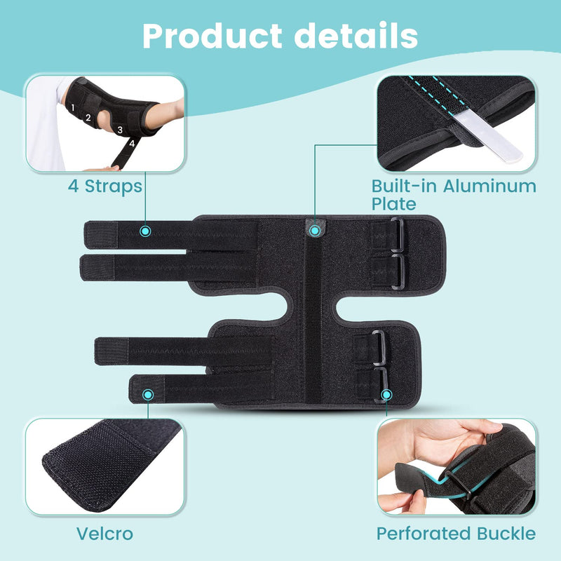 Elbow Splint Brace for Cubital Tunnel Syndrome, Adjustable Arm Ulnar Nerve Entrapment Support, Tendonitis and Arthritis Pain Relief,Post Surgery Immobilizer Medical Stabilizer,Fits Left & Right -S/M S/M - NewNest Australia