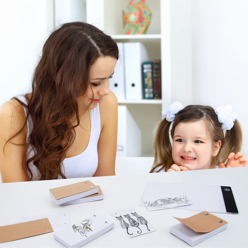 Flip Book Kit with Light Pad - A5 LED Light Board/Box & 320 Sheets Flipbook for Andymation | Drawing | Tracing | Sketching, Flip Books Paper with Holes & Binding Screws - NewNest Australia