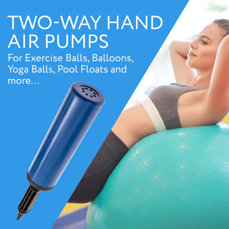 (2) Two-Way Hand Air Pumps for Exercise Balls, Balloons, Yoga Balls, Pool Floats, Balloon Pumps- Inflate 2X as Fast! - NewNest Australia