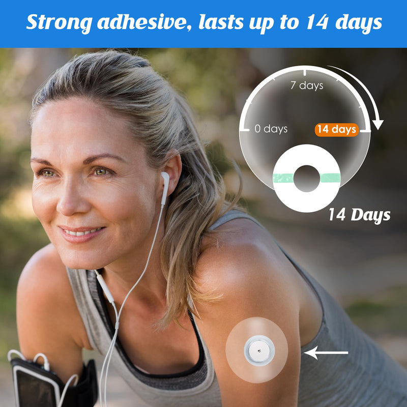 Youshares Pack Of 40 Plasters For Freestyle Libre 2, Waterproof, Breathable And Skin-Friendly, Freestyle Libre 1 & 2 Plasters, Plasters For Swimming And Bathing - Transparent - NewNest Australia