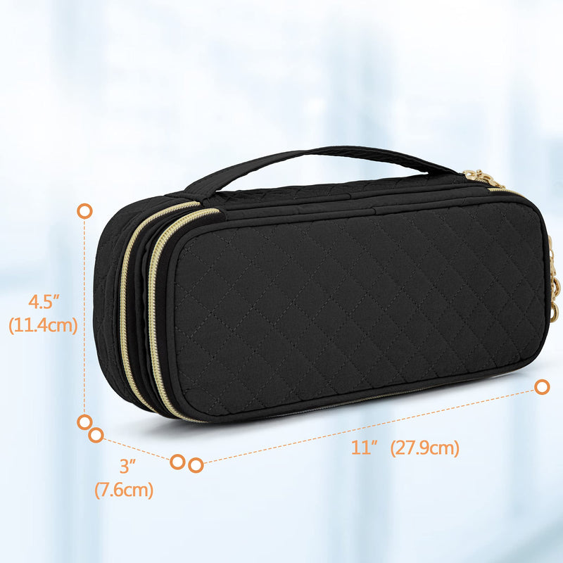 Damero Double Layer Stethoscope Case Compatible with 3M Littmann/ADC/Omron Stethoscope, Stethoscope Carrying Case Travel Bag for Nurse Accessories, Black Large - NewNest Australia