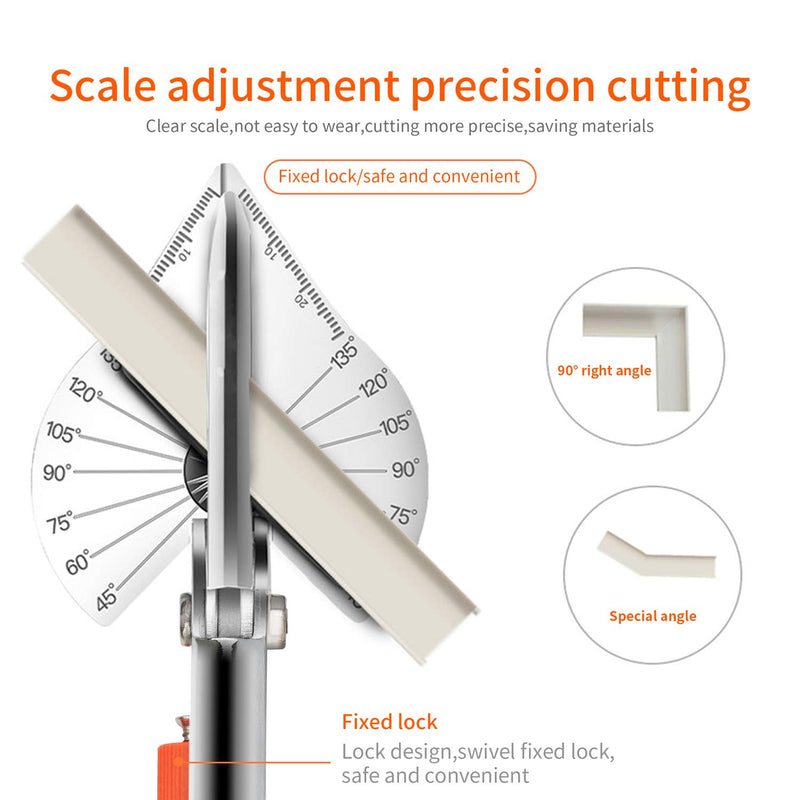 GARTOL Miter Shears- Multifunctional Trunking Shears for Angular Cutting of Moulding and Trim, Adjustable at 45 To 135 Degree, Hand Tools for Cutting Soft Wood, Plastic, PVC, with Replacement blades - NewNest Australia