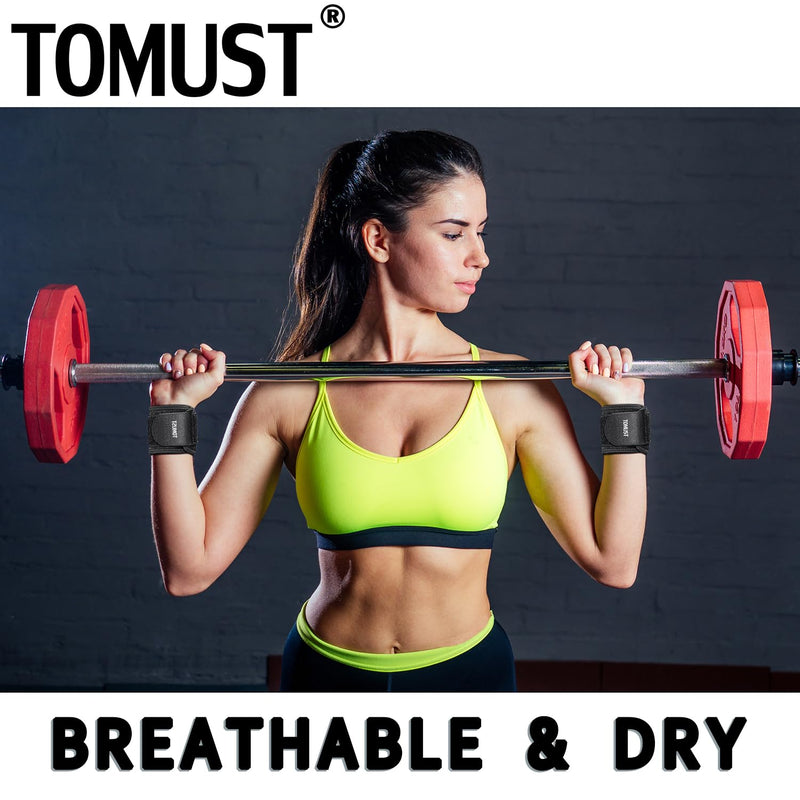 TOMUST 2 PCS Comfortable Wrist Brace, Adjustable Wrist Support, Compression Wrist Strap for Tendonitis, Arthritis, Carpal Tunnel, Sports Injuries, Wrist Pain Relief, Working Out Fitness - Women/Men - NewNest Australia