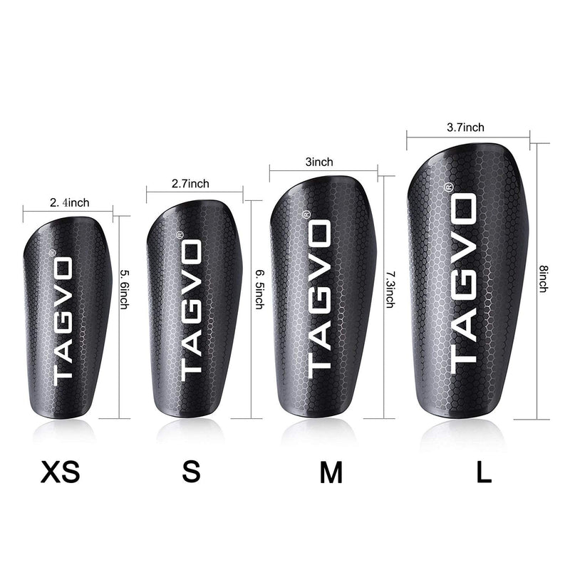 TAGVO Soccer Shin Guards, Kids Youth Adults Soccer Gear with Ankle Sleeves, Soccer Equipment Protection with Hard Protective Shell for Boys Girls Style_A Medium - NewNest Australia