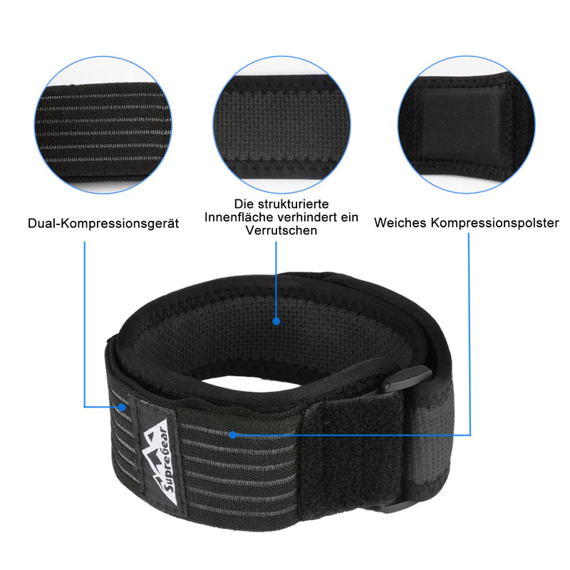 Supregear Patella Knee Support, Itb Bandage For Knees, Adjustable Knee Strap Support, Comfortable, Iliotibial, Breathable, Itb Knee Support With Additional Compression For Ilotibial Ligament Syndrome - NewNest Australia
