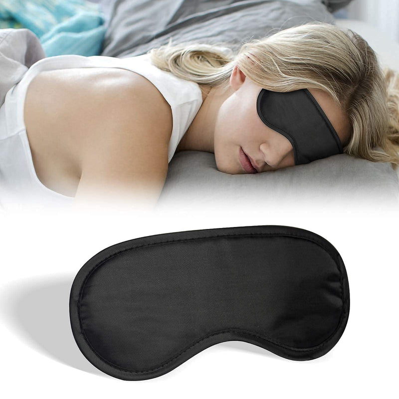 ITME 6 Pack Sleep Eye Mask Shade Cover, Sleeping Blindfold for Men & Women, Suitable for Lunch Break/Travel/on The Plane/Hotel/Camping Usage ( Black ) 06-pack - NewNest Australia
