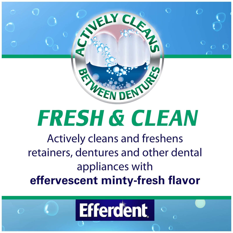 Efferdent Denture Cleanser Tablets, Fresh & Clean, White Minty 44 Count (Pack of 1) 44 Count (Pack of 1) - NewNest Australia