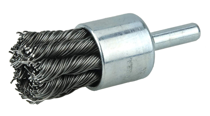 Weiler 10028V 1-1/8" Knot Wire End Brush.020" Steel Fill, Vending Ready, Made in The USA 1-1/8" Dia x .020 Wire Size - NewNest Australia