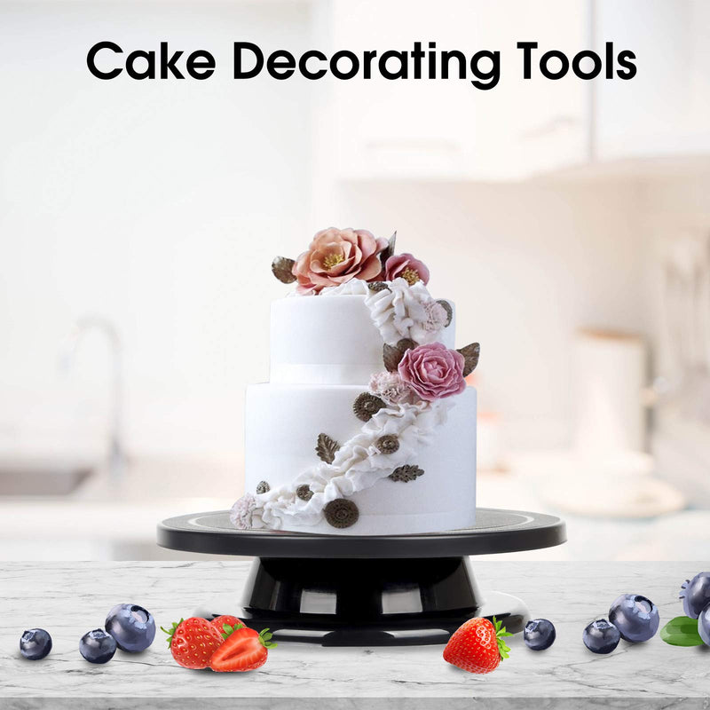 Kootek 11 Inch Rotate Turntable Sculpting Wheel Revolving Cake Turntable Black Painting Turn Table Lightweight Stand for Paint Spraying Spinner, Cake Decorating, Displaying Item - NewNest Australia