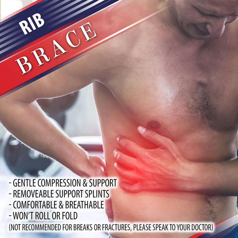 Chest Binder Rib Brace – Rib Belt to Reduce Rib Cage Pain. Chest Compression Support for Rib Muscle Injuries, Bruised Ribs or Rib Flare. Breathable Chest Wrap Breast Binder for Women or Men (Small/Med) S/M (25" to 36") - NewNest Australia