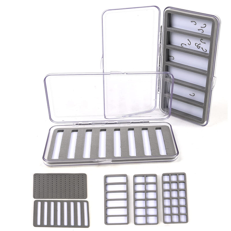 Maxcatch Super Slim Fly Boxes For Fly Fishing Flies Hooks Magnetic Pad Compartments Clear Lid Fishing Tackle Box (12 Comp) 12 Comp - NewNest Australia