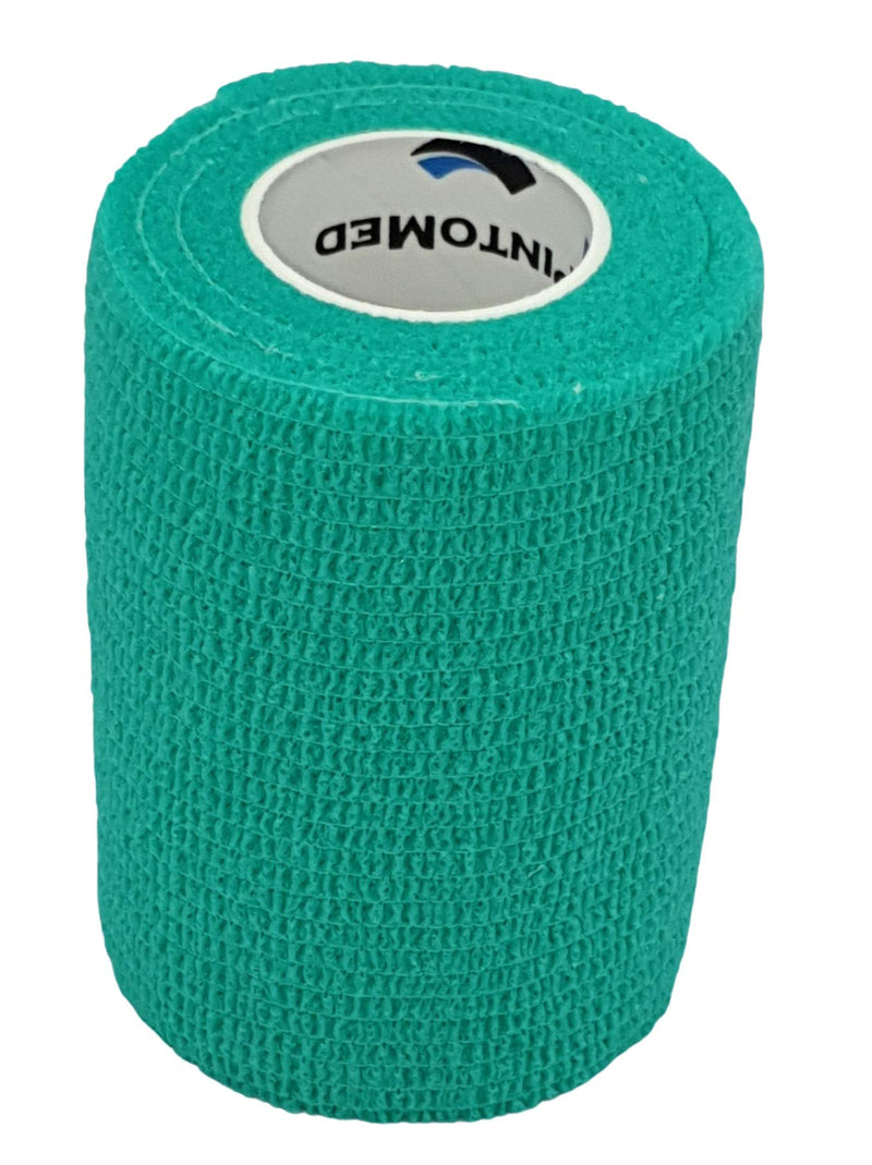 Pintomed Self-Adhesive Bandage Stretched - 10 X Green Bandages Rolls - 10 Cm X 4.5 M Cohesive Bandage Bandage Fixation Bandage Self-Adhesive Health Plaster Sports Tape Piece For Wrist Leg Arm Vet Wrap - NewNest Australia