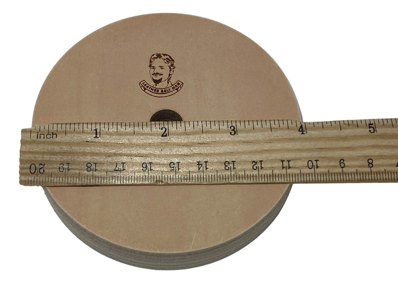 4" Diameter Leather Honing Wheel - Fits 1/2" Arbor - White Compound Included (3/4" Width) 3/4" width - NewNest Australia