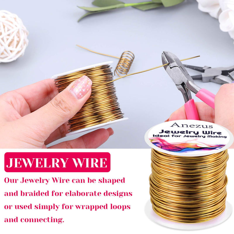 Anezus 18 Gauge Jewelry Wire for Jewelry Making, anezus Craft Wire Tarnish Resistant Copper Beading Wire for Jewelry Making Supplies and Crafting (18 Gauge, Antique Bronze) 1 - NewNest Australia