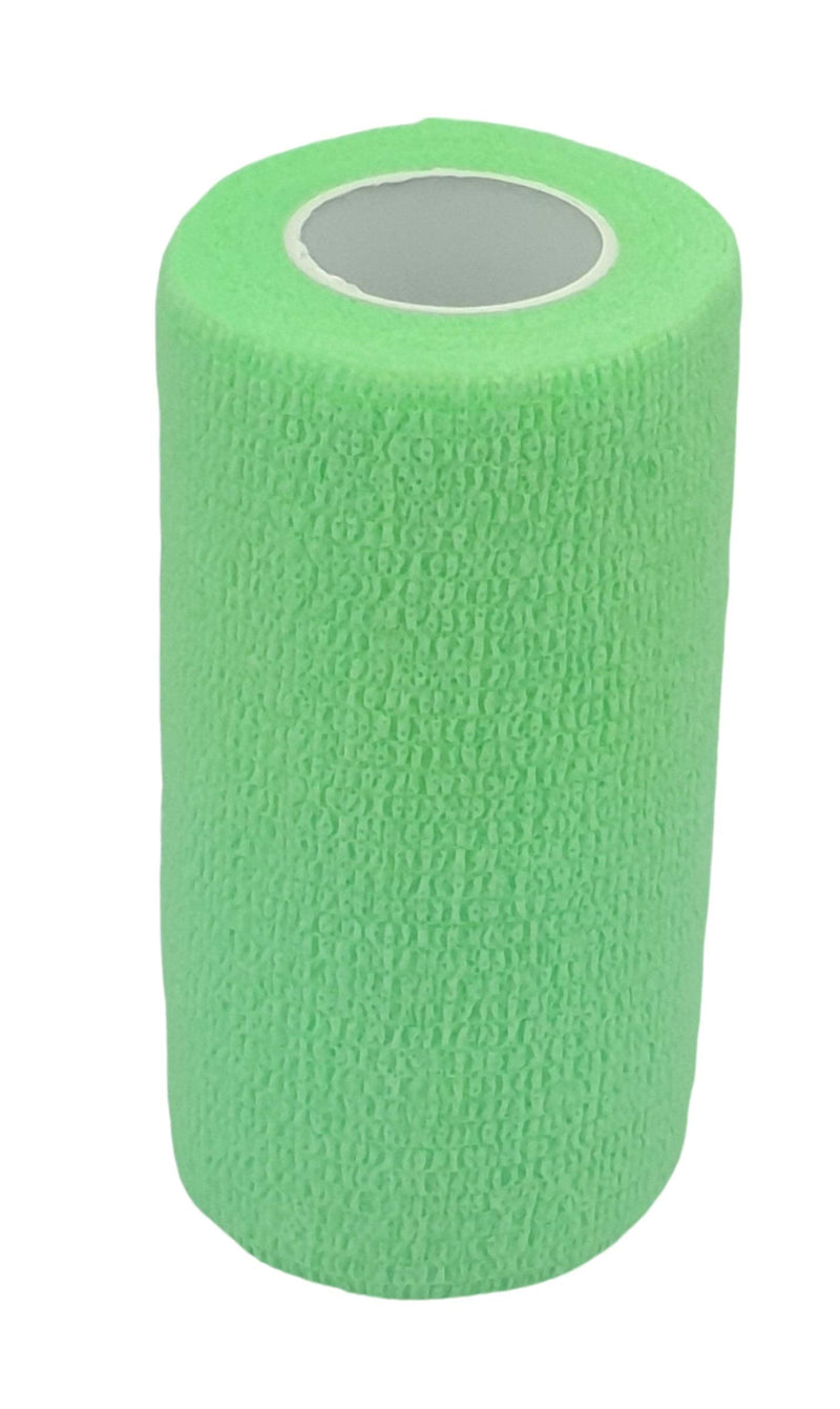 Pintomed Self-Adhesive Bandage Stretched - 6 X Neon Green Bandages Rolls - 10 Cm X 4.5 M Cohesive Bandage Bandage Fixation Bandage Self-Adhesive Health Plaster Sports Tape Piece For Wrist Leg Arm Vet - NewNest Australia