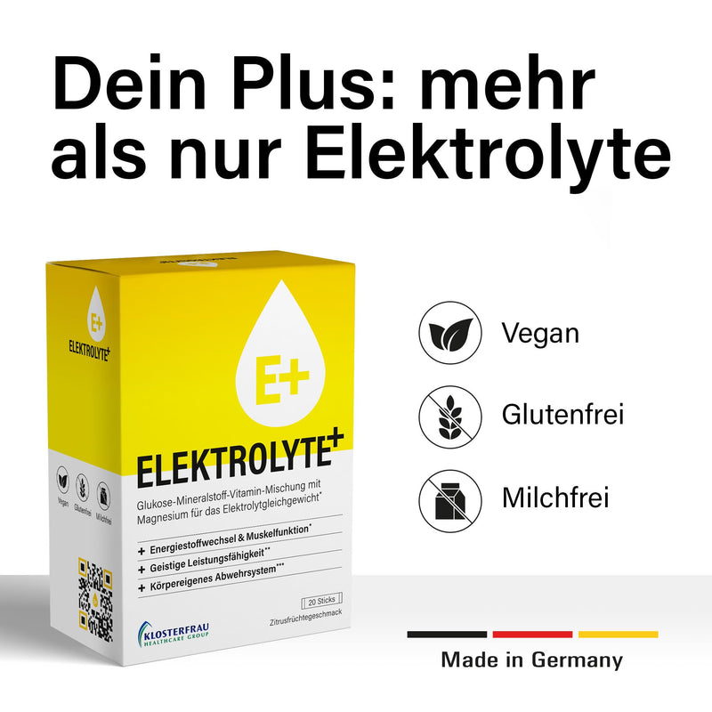 ELECTROLYTES+ | 20 sticks | supports electrolyte balance* | with magnesium, zinc, B5, potassium | Citrus fruit flavor | vegan - NewNest Australia