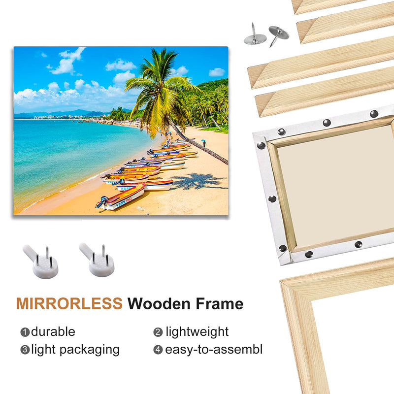 EVNEED DIY Canvas Stretcher Bars 16x20 Inch Canvas Frame - Easy to Assemble, Gallery Wrap Oil Frame Kits Canvas Wood Stretcher Bars- for Oil Paintings, Prints, Paint - NewNest Australia