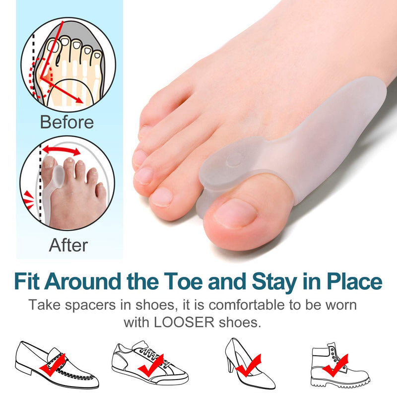 Povihome 8 Pack Bunion Cushion and Protector(1/2'' Thick), Bunion Pads, Bunion Corrector and Bunion Relief with Gel Shield, Treat Pain in Big Toe Joint, Realign Big Toe and Relieve Bunion Pain - NewNest Australia