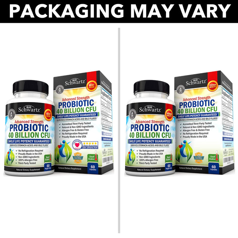 Probiotic 40 Billion CFU - Probiotics for Women & Men - Lactobacillus Acidophilus & Prebiotics - Digestive Health Capsules - Targeted Release Technology - Shelf Stable Supplement Non-GMO - 60 Count - NewNest Australia