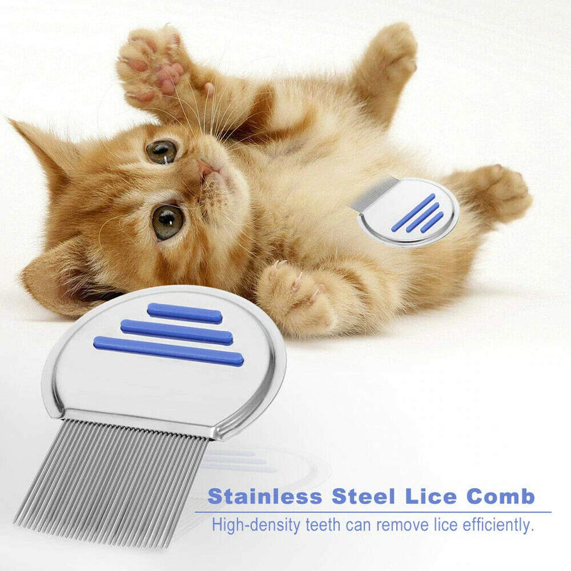 Lice Nit Comb Get Down Stainless Steel Metal Tooth Head Long Teeth/Professional Stainless Steel Nit Comb for Head Lice Treatment,Reusable,Removes Louse Nits (Pack of 1) 2 Count (Pack of 1) - NewNest Australia