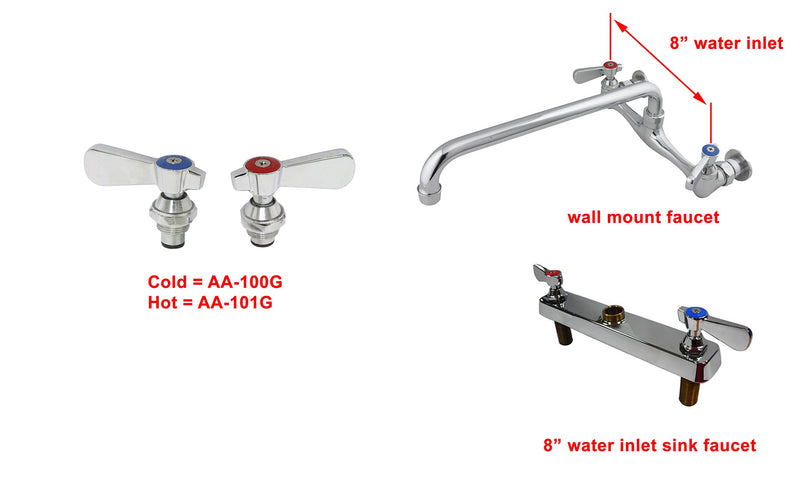 AA Faucet AA-100G Cold Replacement Stem Check with B-Handle - NewNest Australia