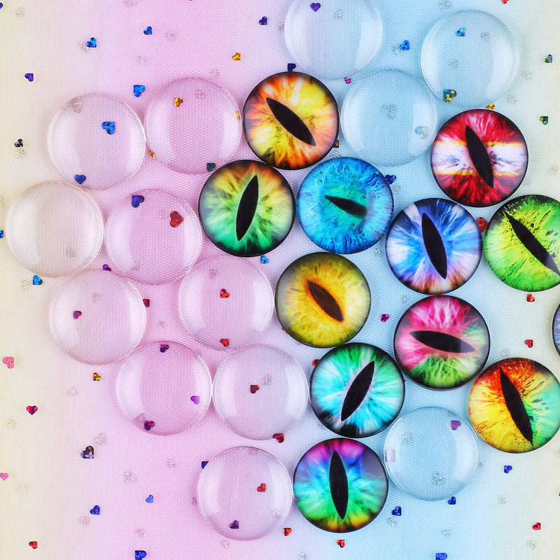 HAUTOCO 27pcs 35mm Clear Glass Cabochons 1 3/8" Inch Glass Dome Cabochon Tiles, Non-calibrated Round for DIY Cameo Photo Jewelry Making 1 3/8 Inch/35mm-27pcs - NewNest Australia