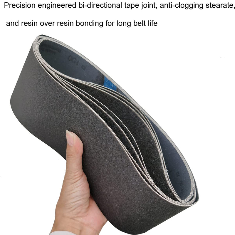 Sackorange 12 PCS 4 x 24 Inch High Performance Silicon Carbide Sanding Belts - 3 Pcs Each of 400 600 800 and 1000 Grits Premium Knife Sharpening Sanding Belts (4 x 24 inch) - NewNest Australia